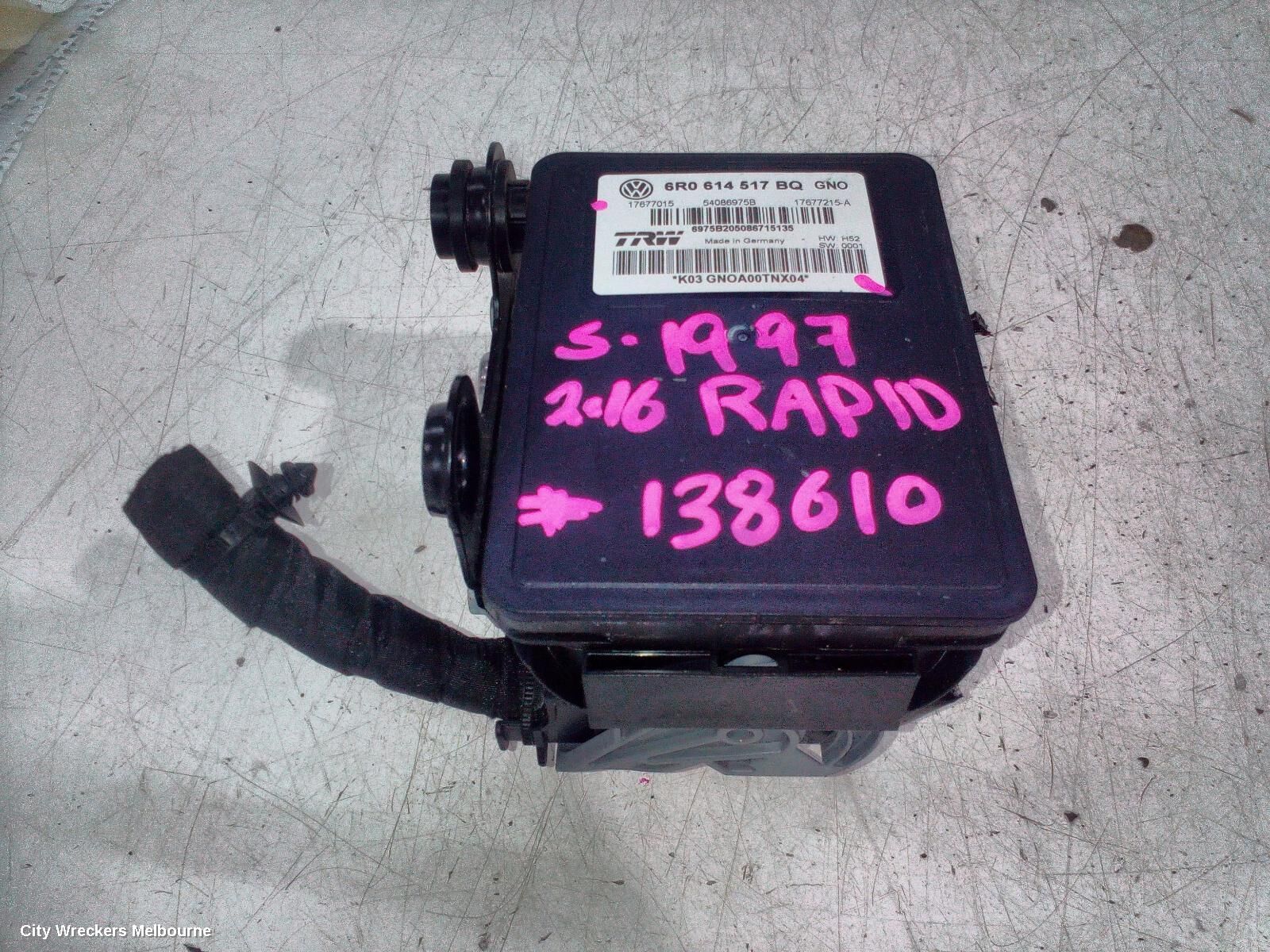 SKODA RAPID 2016 Abs Pump/Modulator
