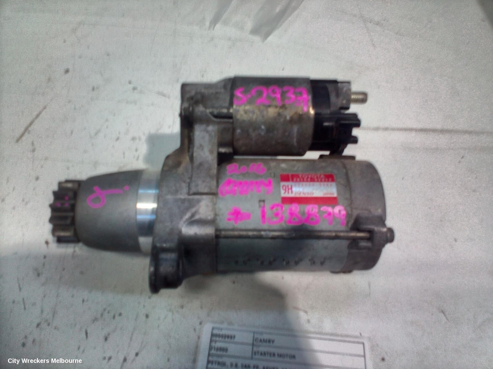 TOYOTA CAMRY 2016 Starter