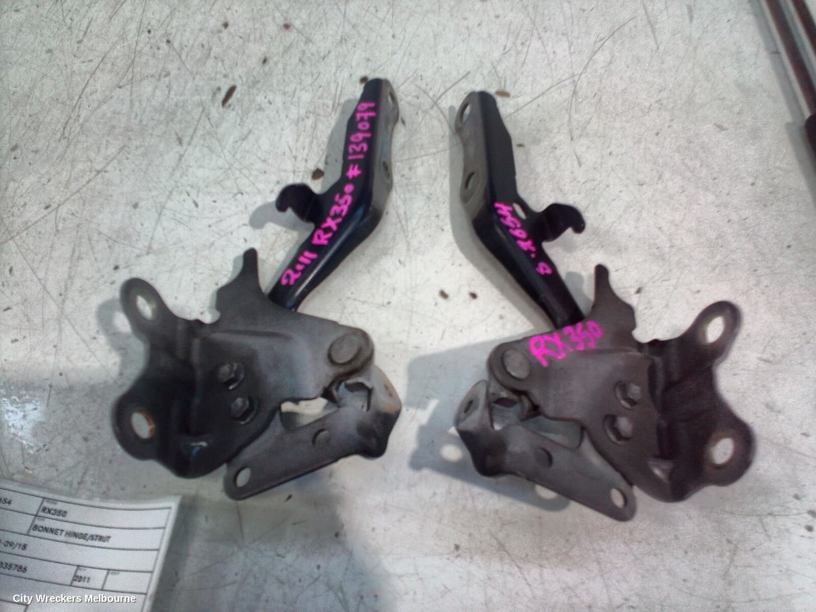 LEXUS RX SERIES 2011 Bonnet Hinge/Strut
