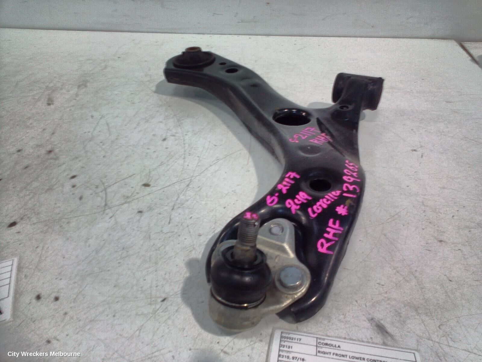 TOYOTA COROLLA 2019 Right Front Lower Control Arm