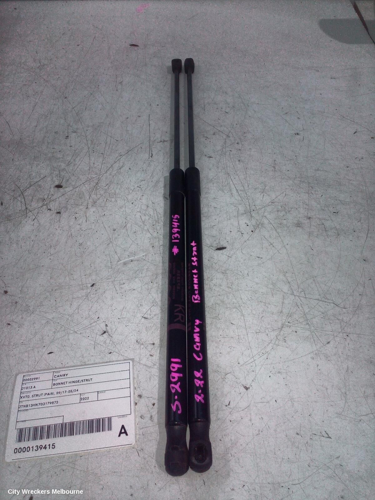 TOYOTA CAMRY 2022 Bonnet Hinge/Strut