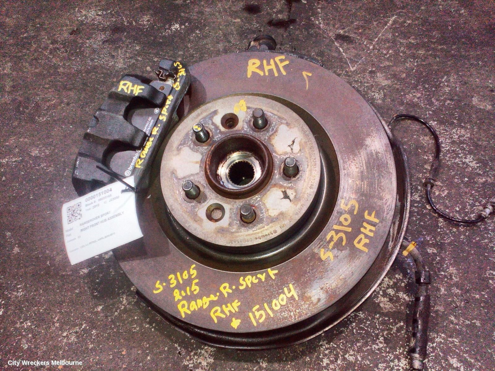 LAND ROVER RANGEROVER SPORT 2010 Right Front Hub Assembly