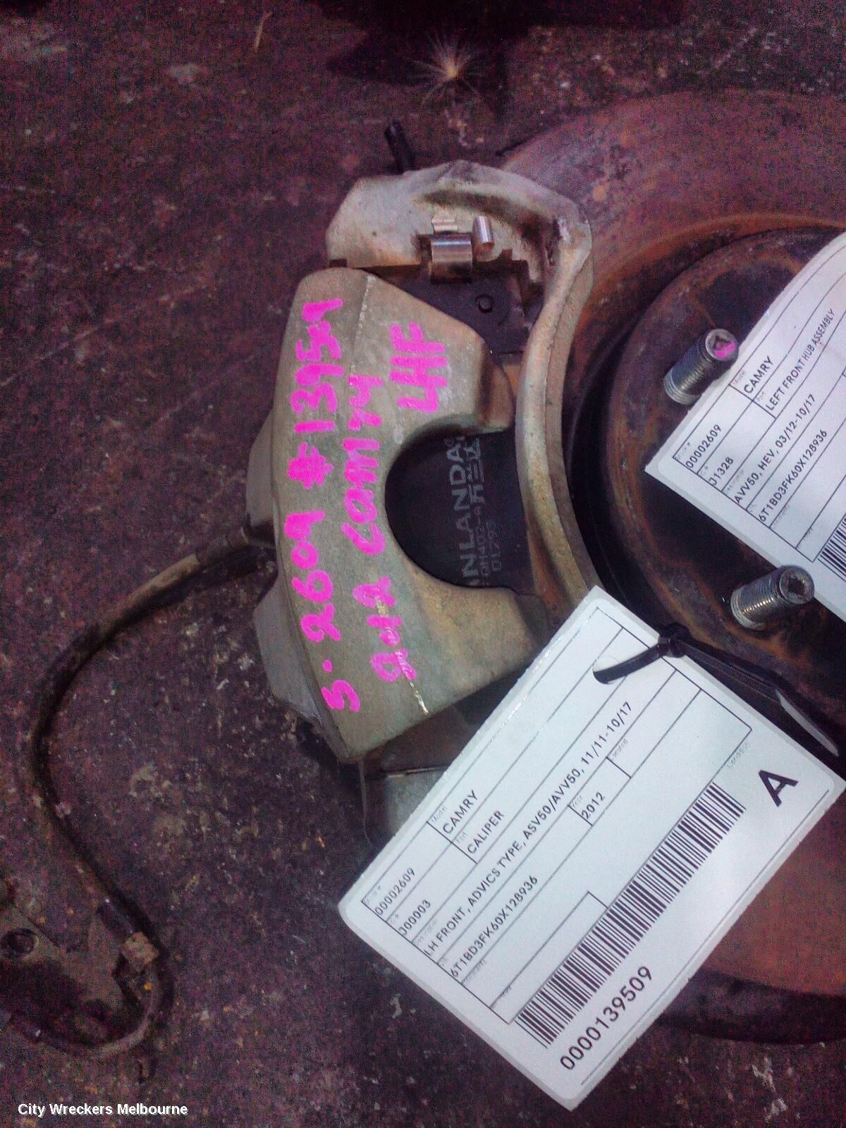 TOYOTA CAMRY 2012 Caliper