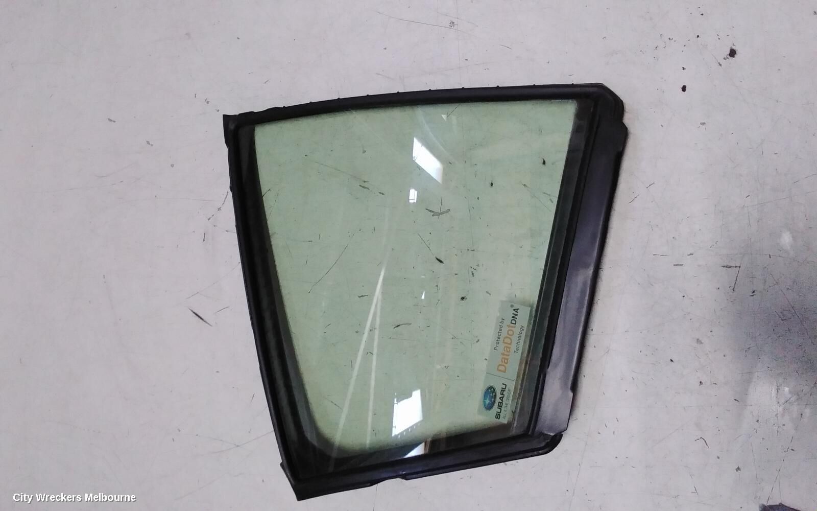 SUBARU IMPREZA 2014 Right Rear 1/4 Door Glass