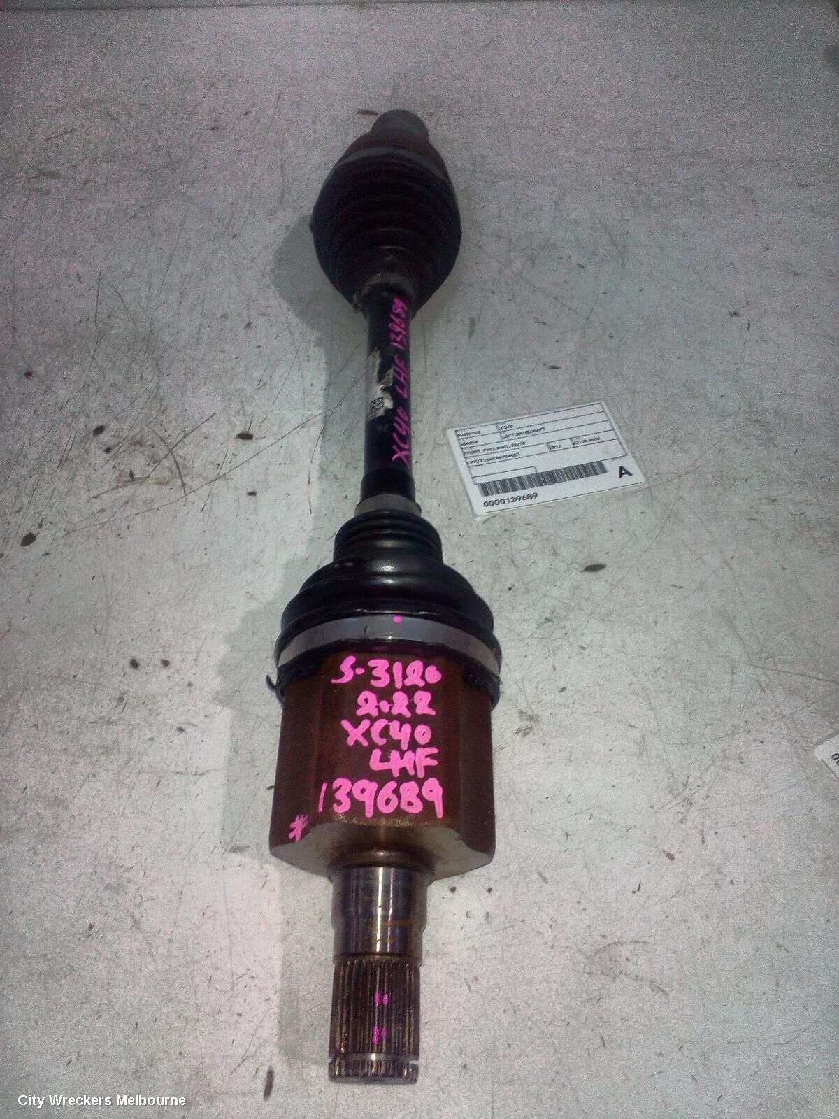VOLVO XC40 2022 Left Driveshaft