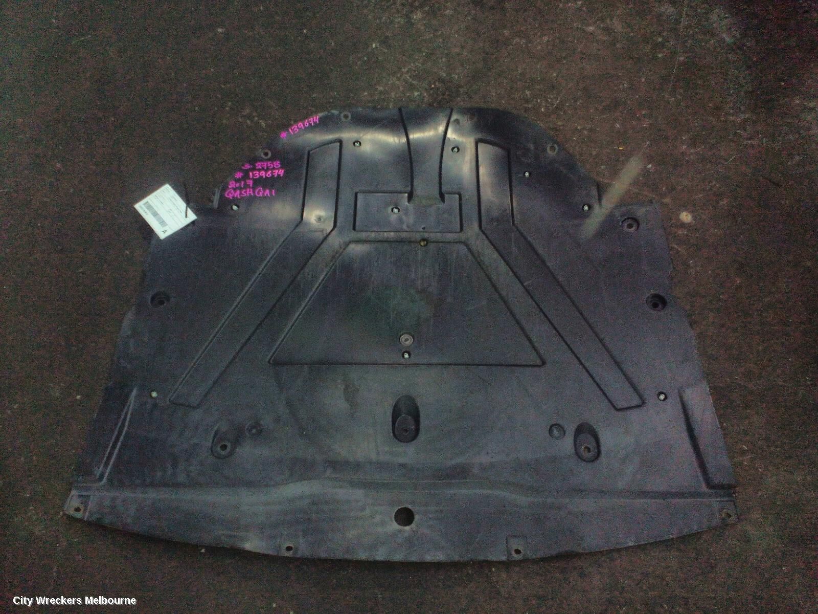 NISSAN QASHQAI 2017 LOWER ENGINE SPLASH TRAY
