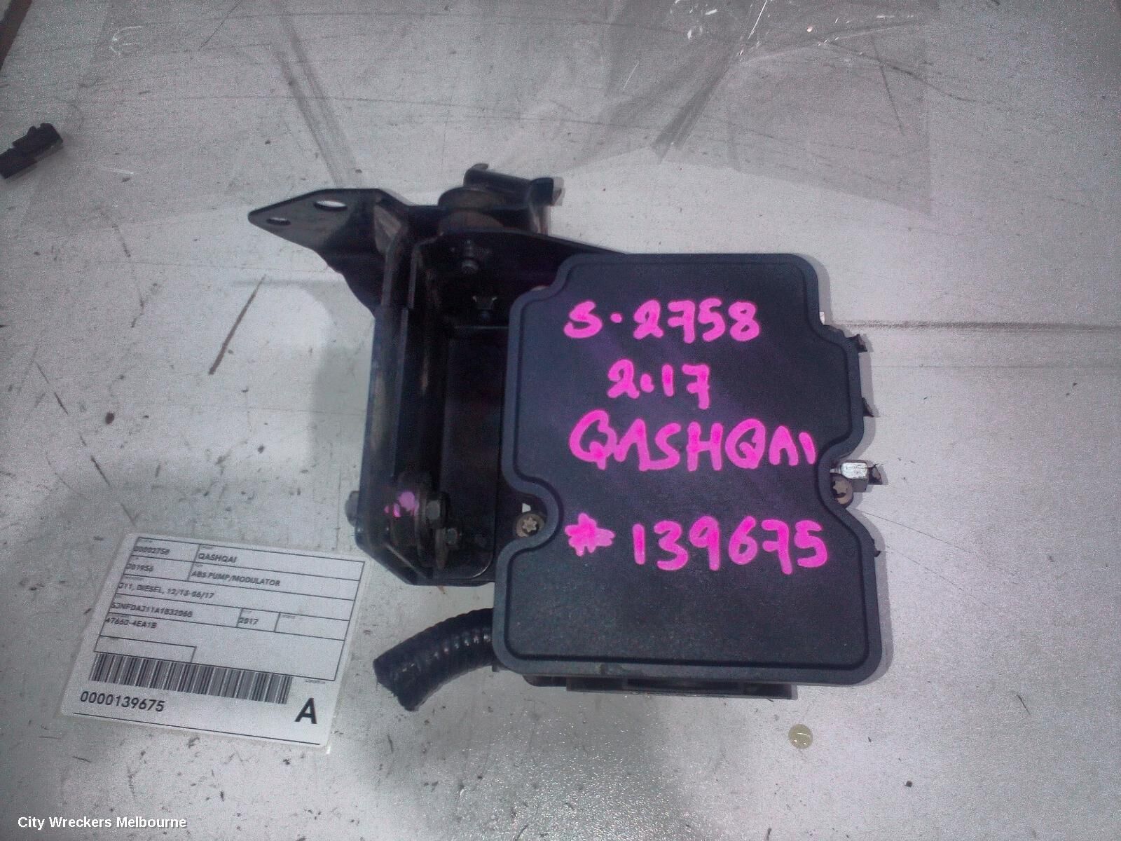 NISSAN QASHQAI 2017 Abs Pump/Modulator
