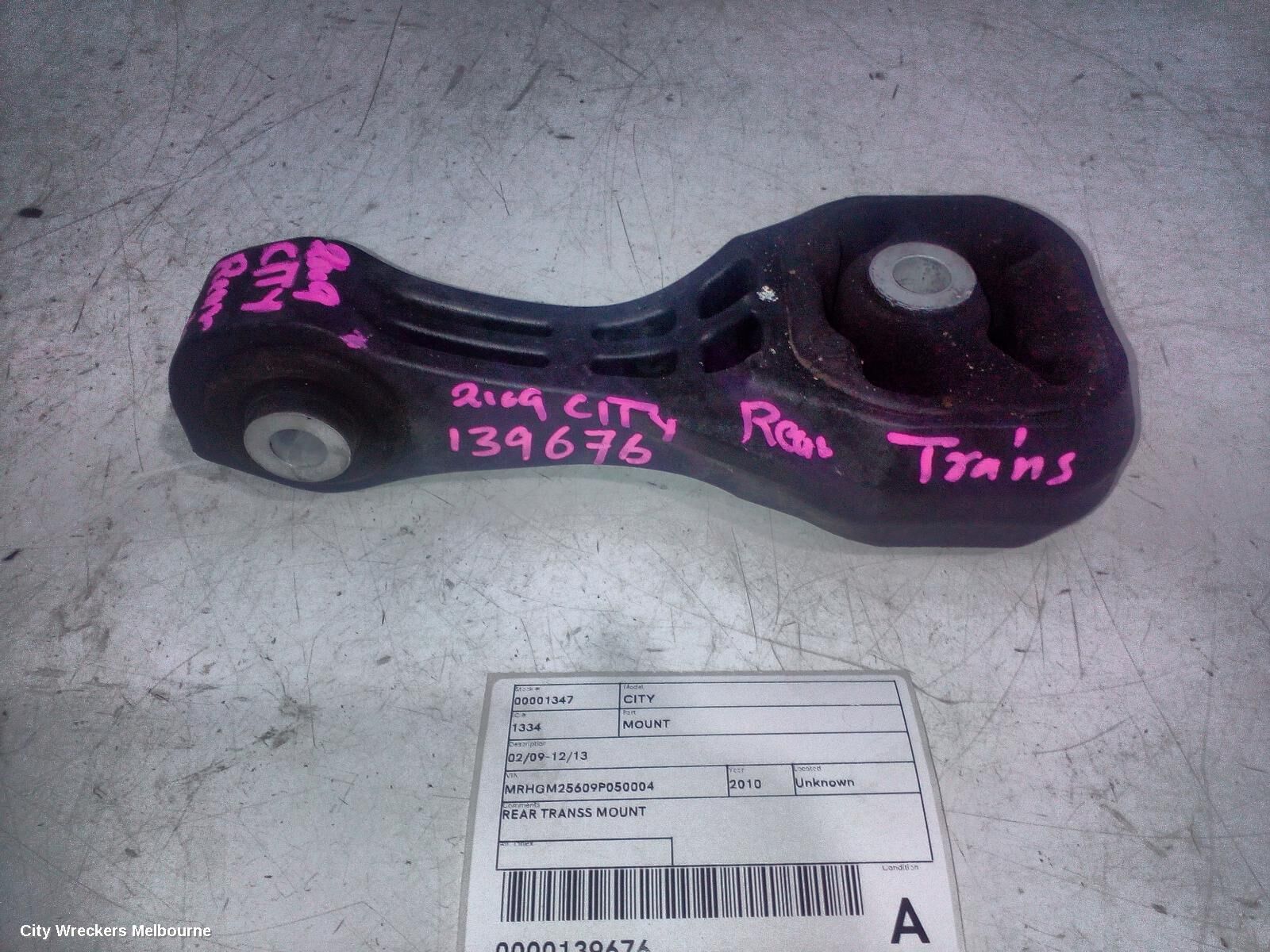 HONDA CITY 2010 Mount