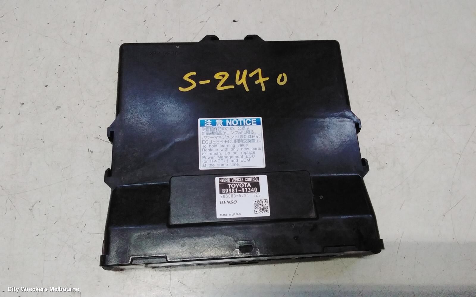 TOYOTA PRIUS 2019 Ecu