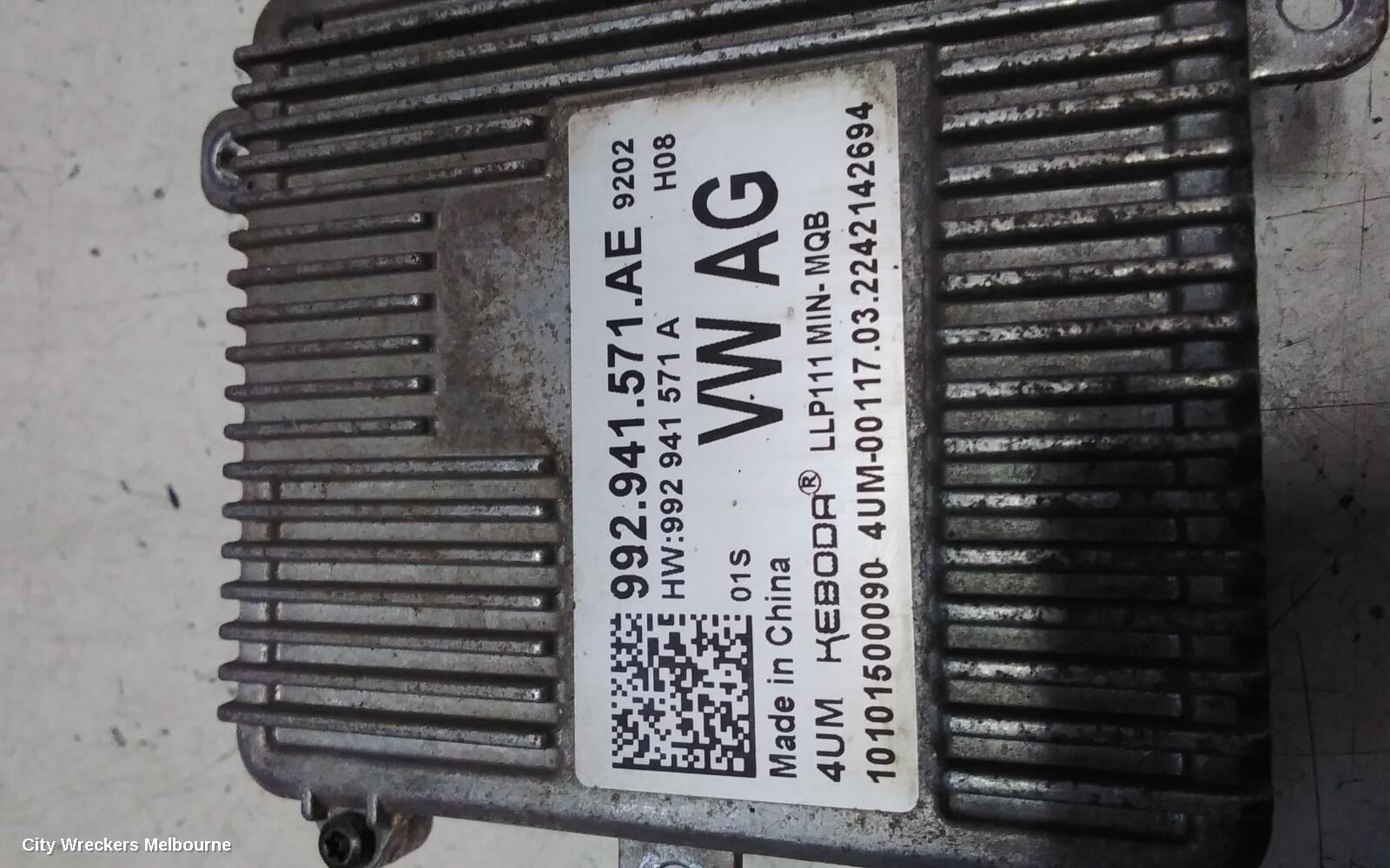 VOLKSWAGEN GOLF 2022 Headlamp Ballast
