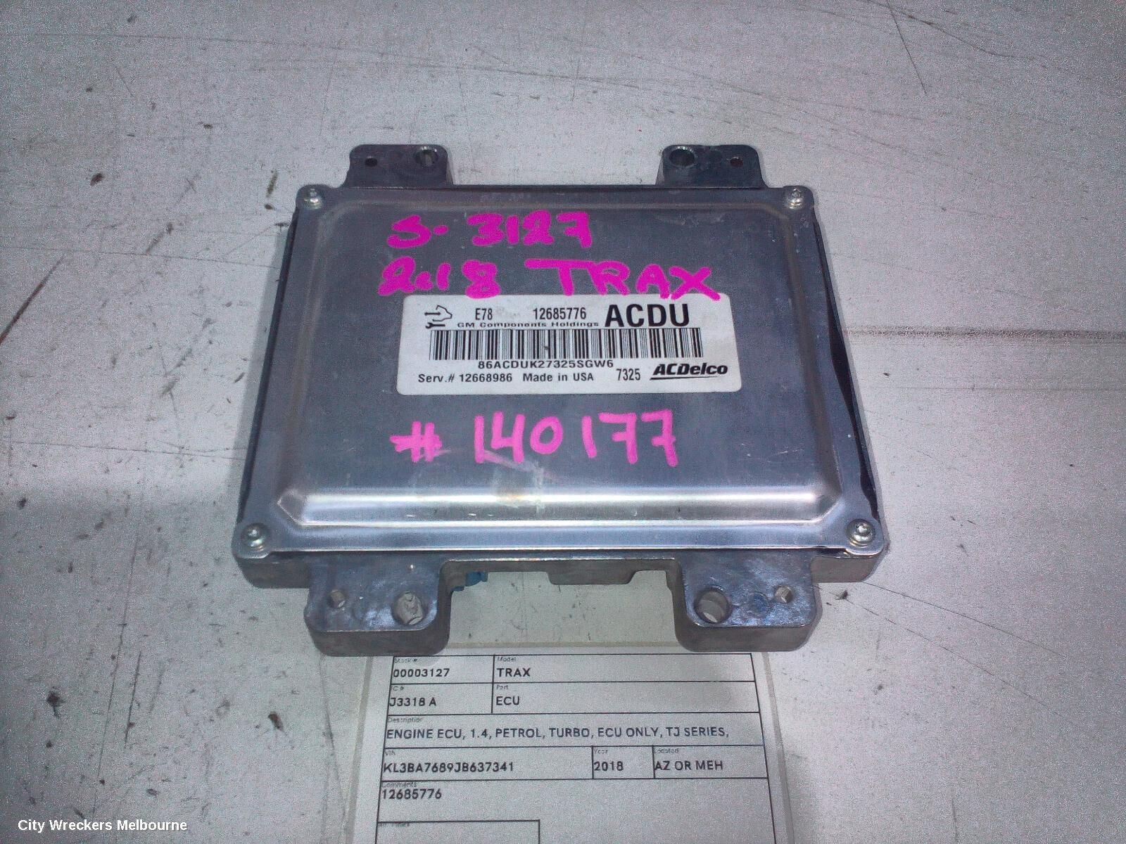 HOLDEN TRAX 2018 Ecu