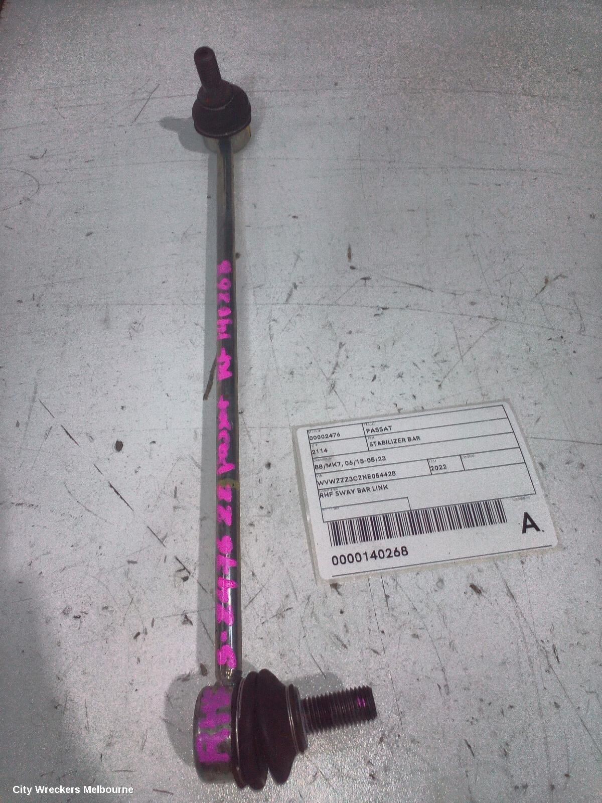 VOLKSWAGEN PASSAT 2022 Stabiliser Bar