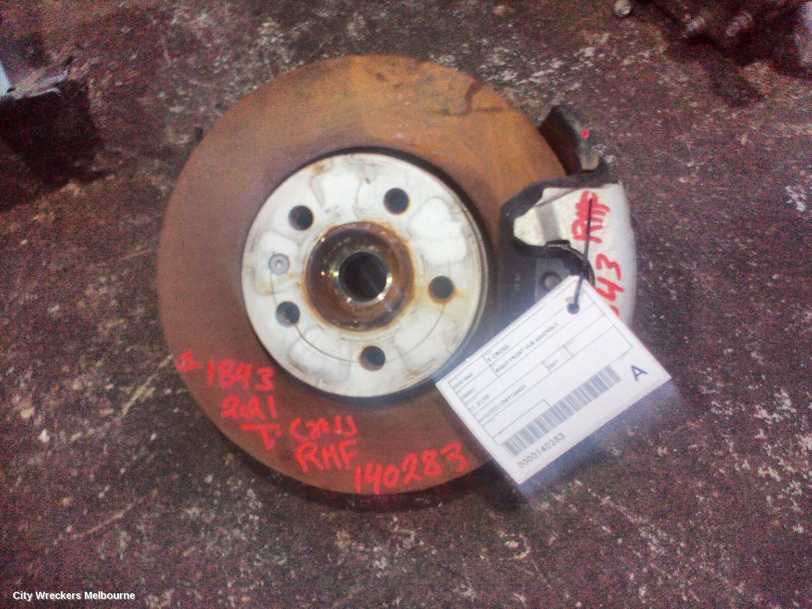 VOLKSWAGEN T-CROSS 2021 Right Front Hub Assembly