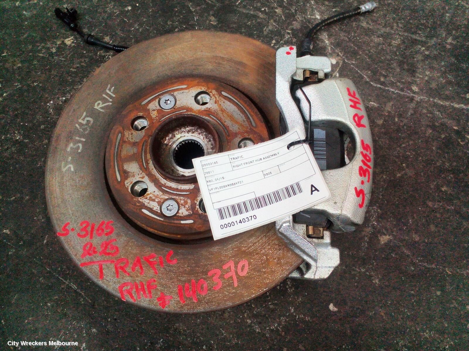 RENAULT TRAFIC 2025 Right Front Hub Assembly