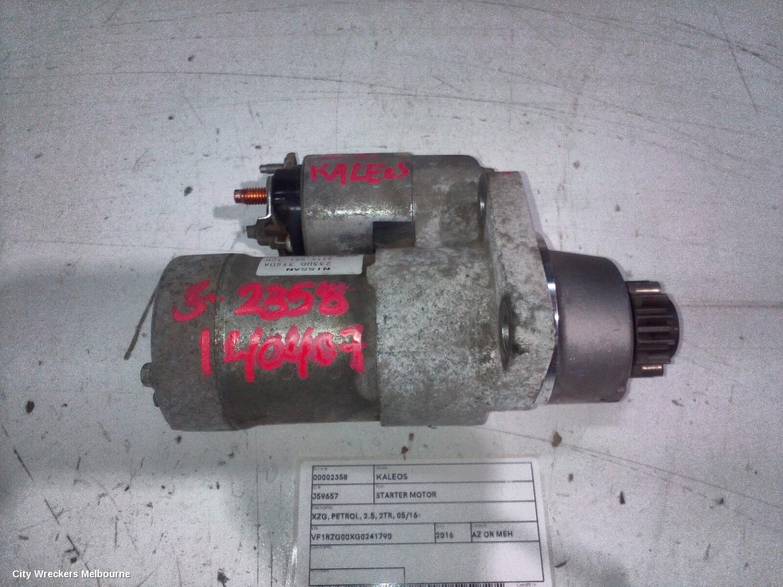 RENAULT KALEOS 2016 Starter