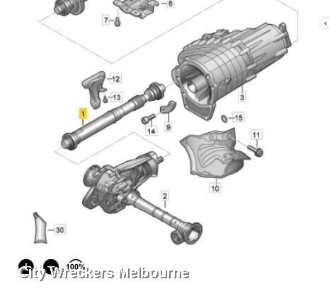 VOLKSWAGEN TOUAREG 2016 Front Prop Shaft