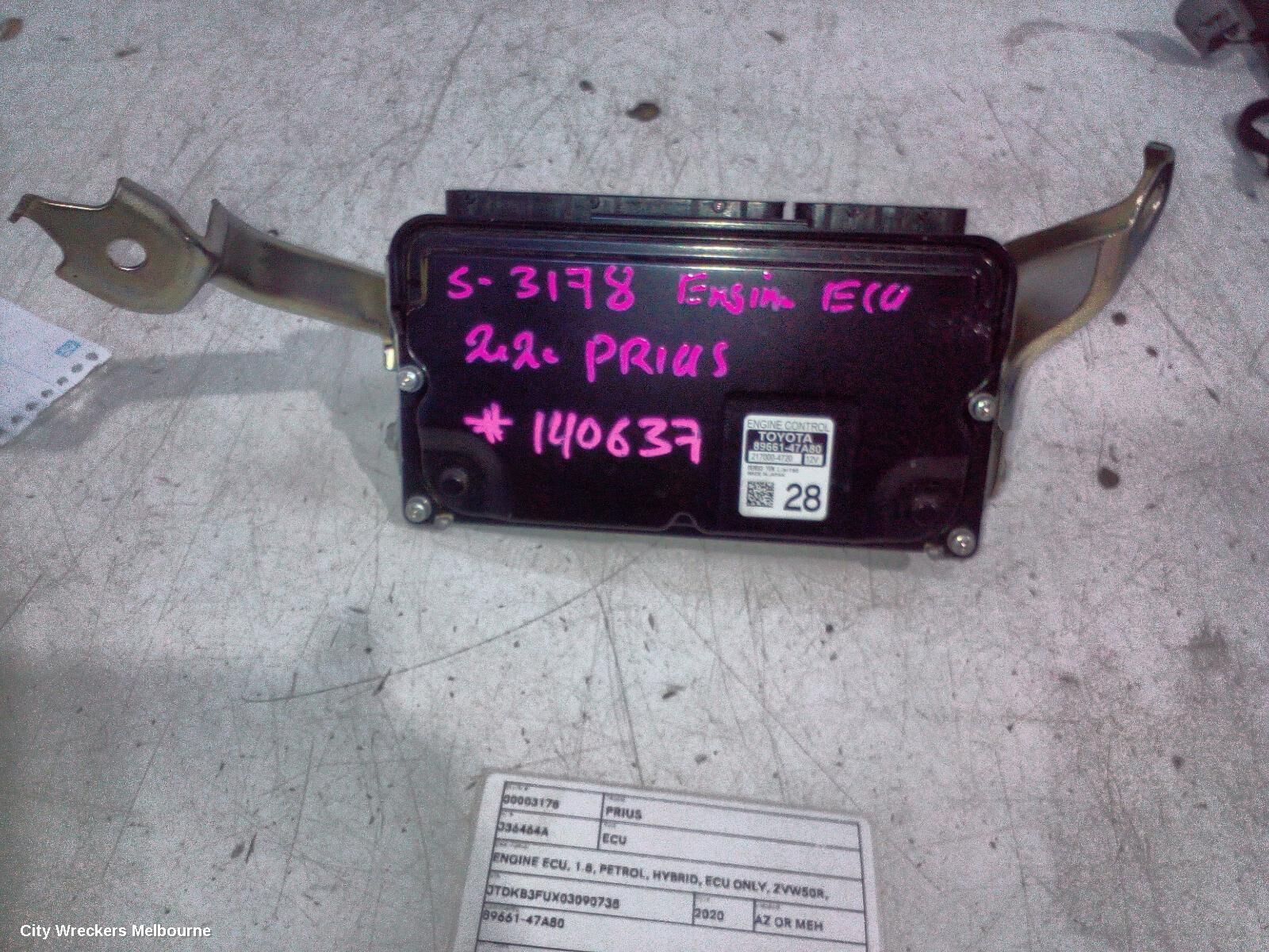TOYOTA PRIUS 2020 Ecu