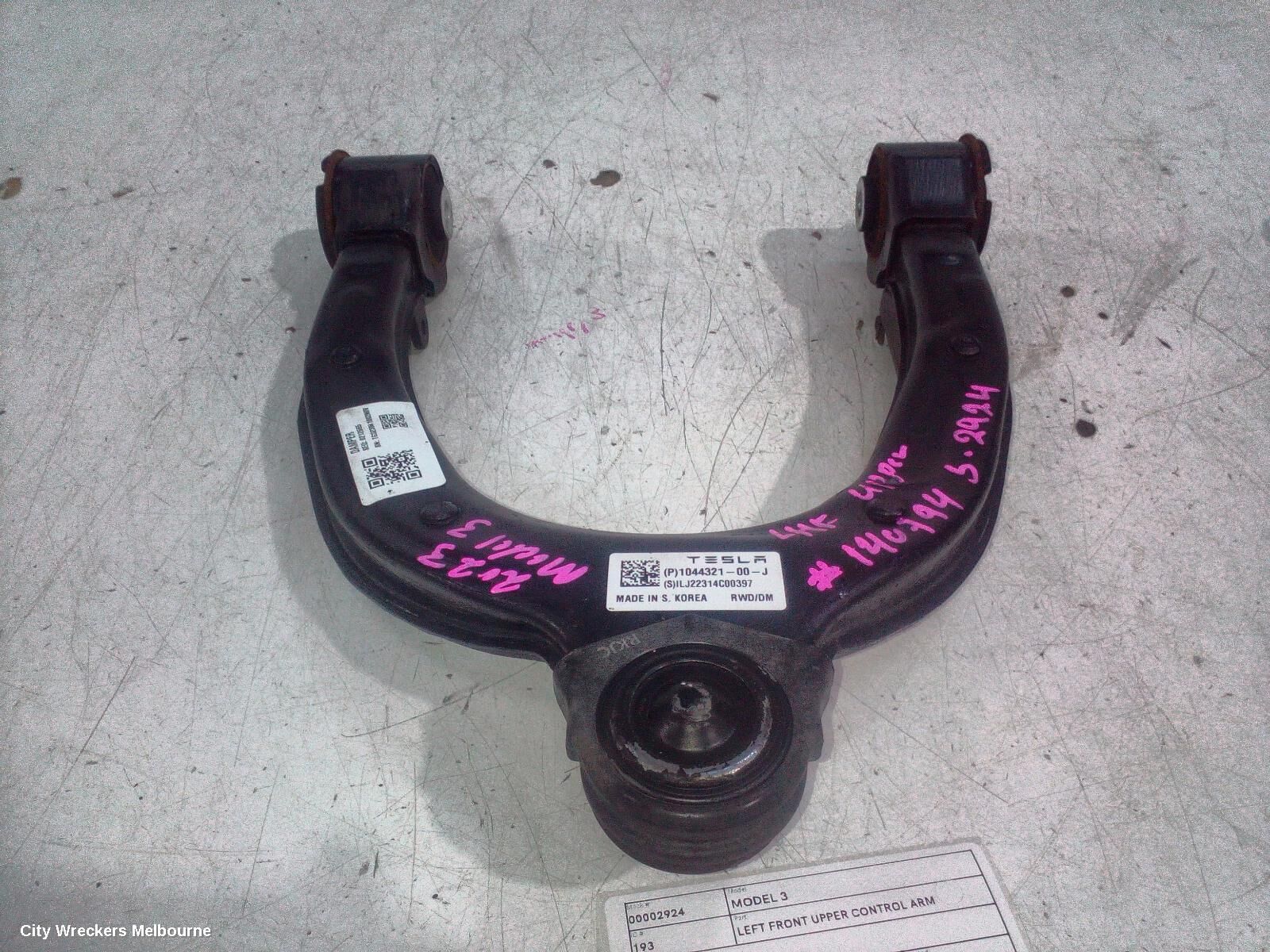 TESLA MODEL 3 2023 Left Front Upper Control Arm