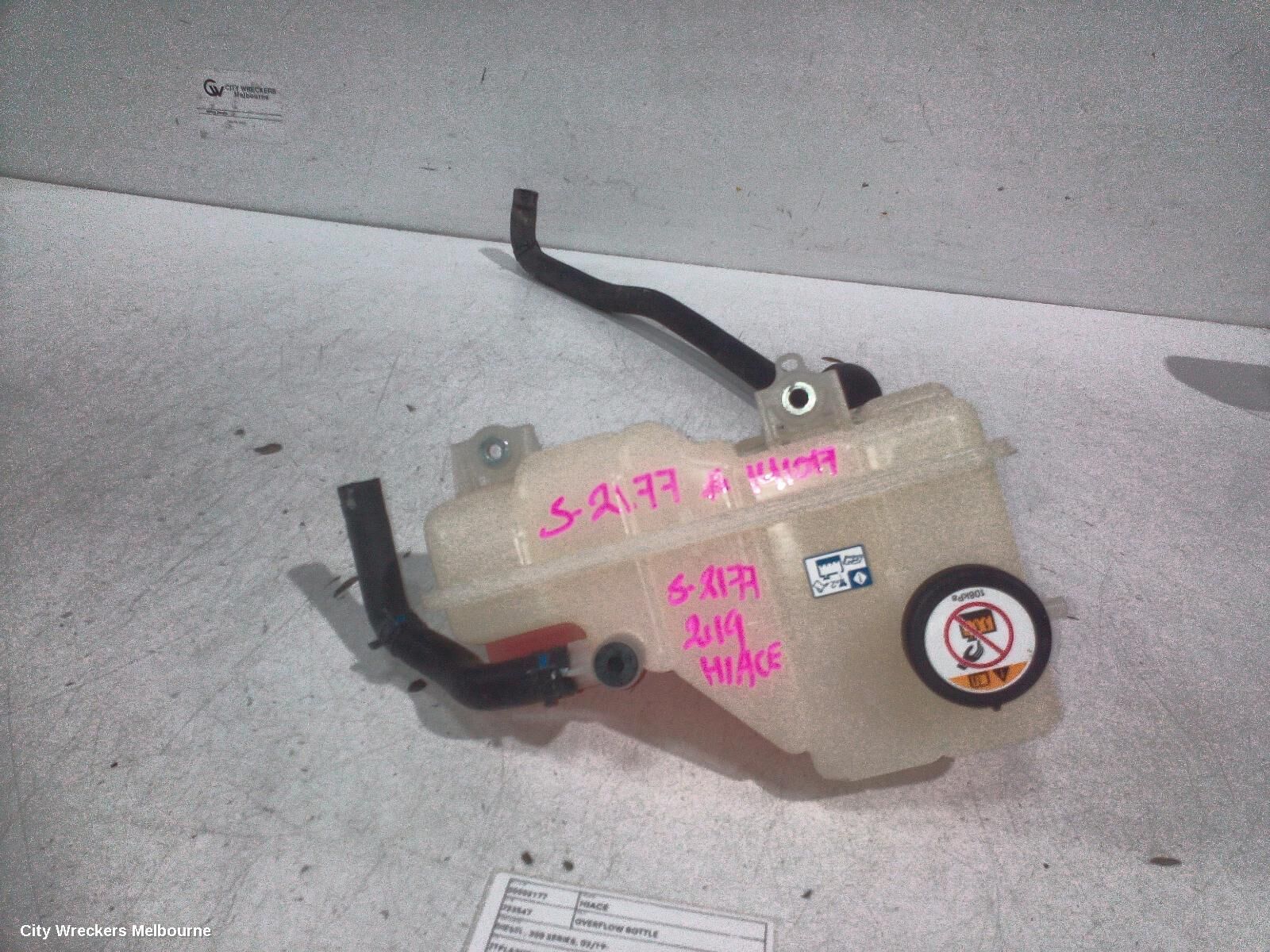 TOYOTA HIACE 2019 Overflow Bottle