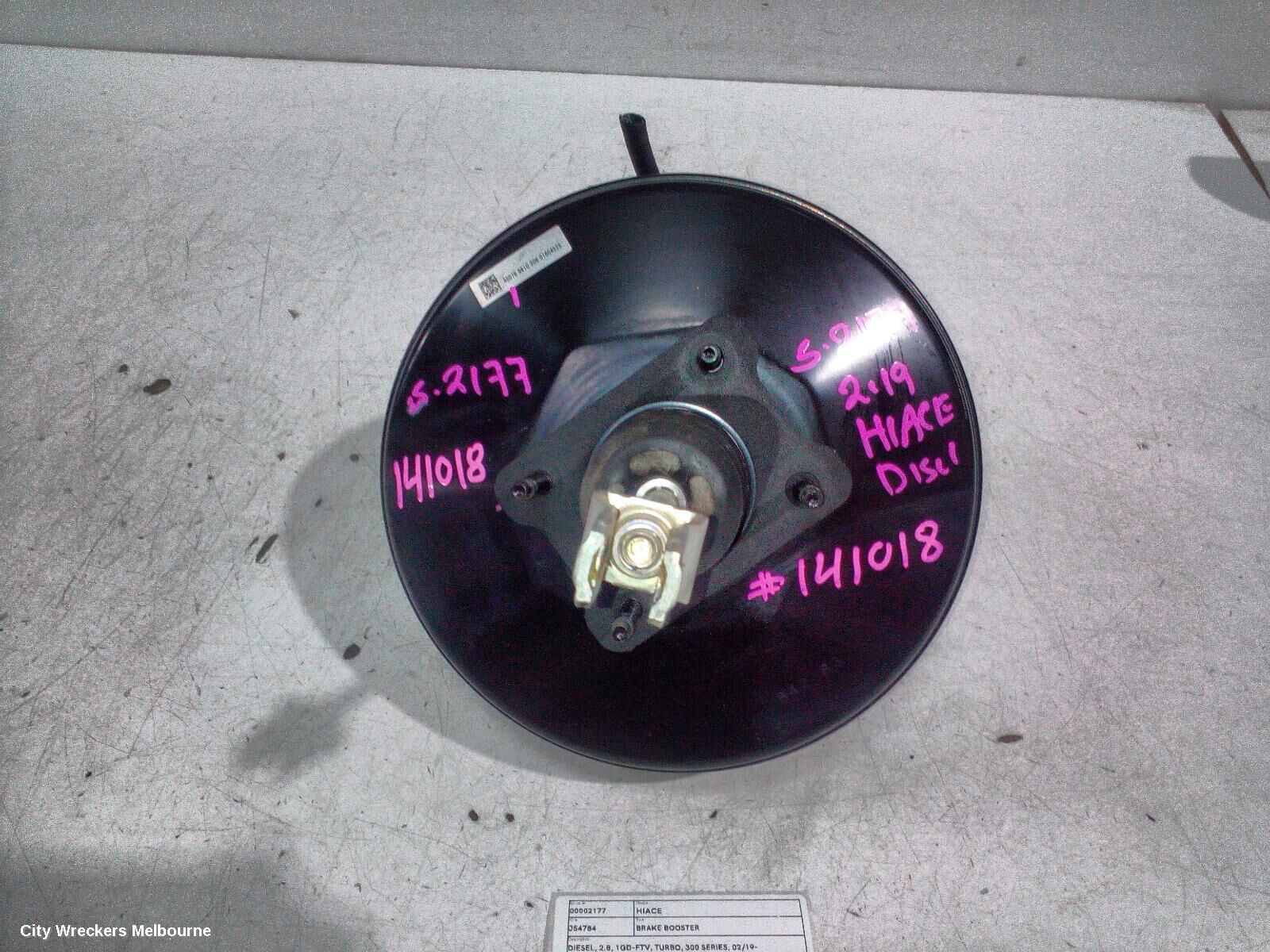 TOYOTA HIACE 2019 Brake Booster