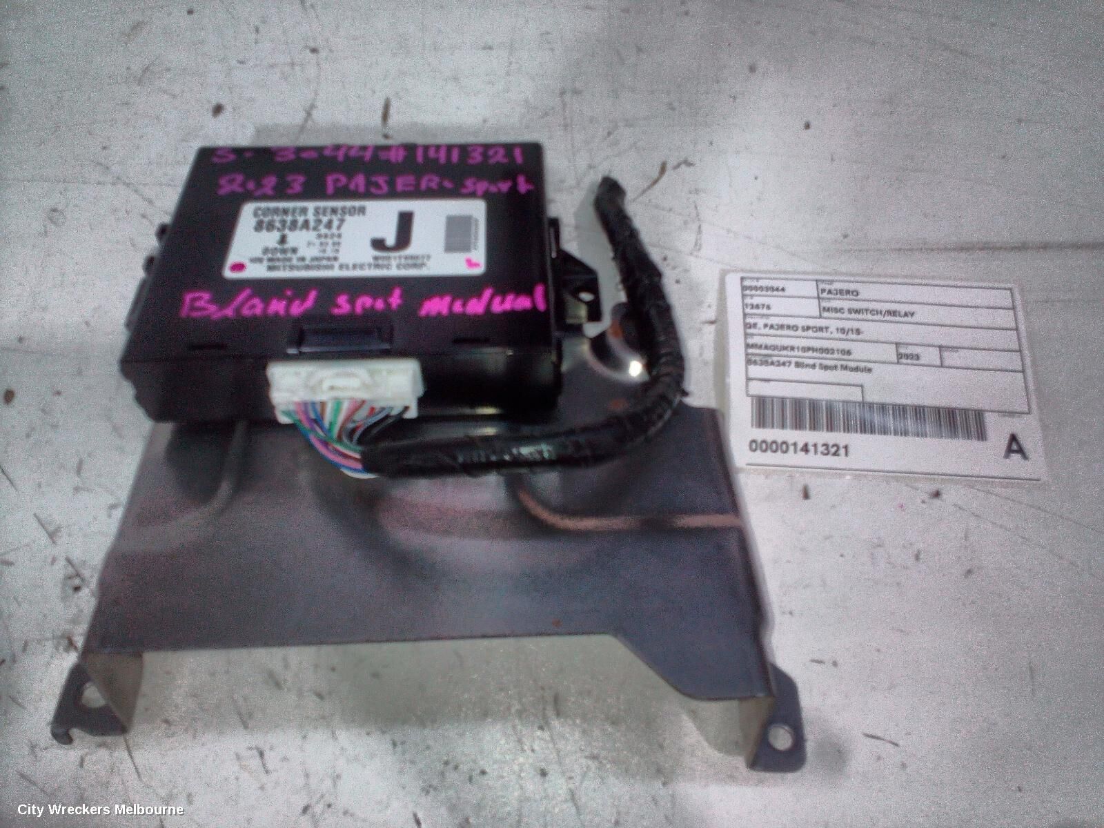 MITSUBISHI PAJERO, QE, PAJERO SPORT, 10/15-, 8638A247 Blind Spot Module: 141321