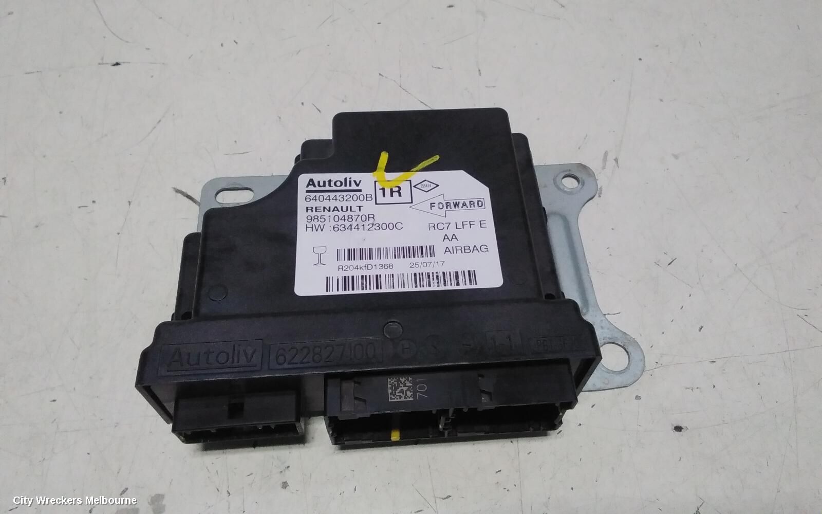 RENAULT MEGANE 2018 Airbag Module/Sensor