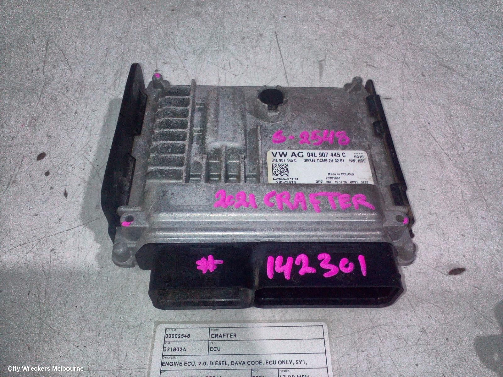 VOLKSWAGEN CRAFTER 2021 Ecu