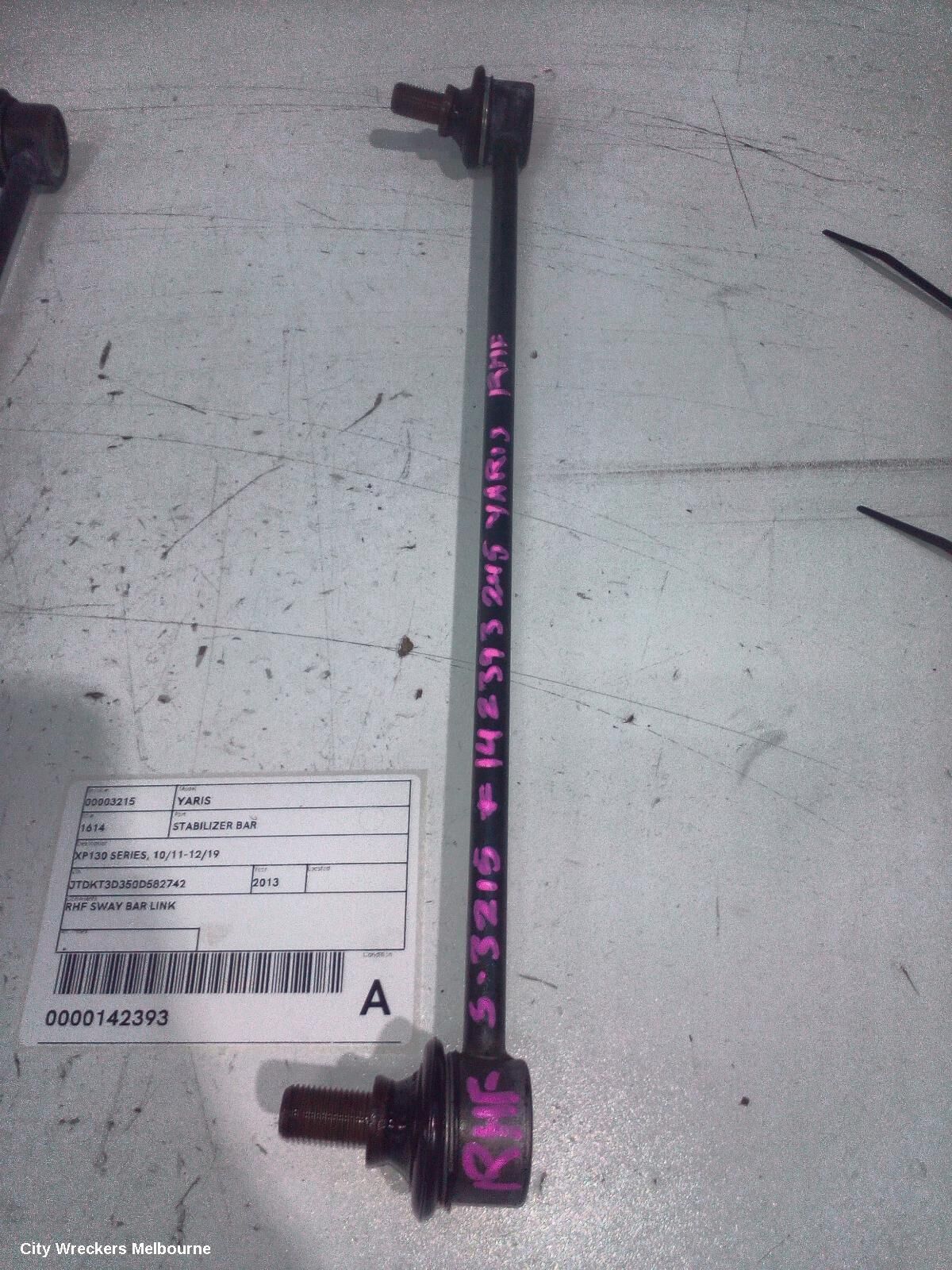 TOYOTA YARIS 2013 Stabiliser Bar