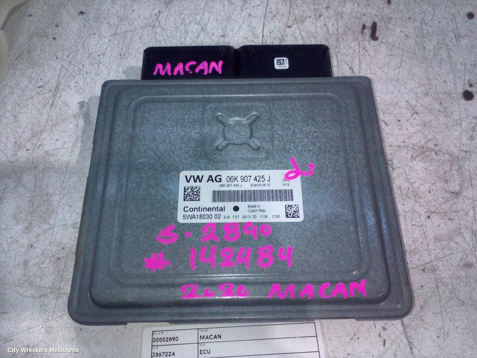 PORSCHE MACAN 2020 Ecu