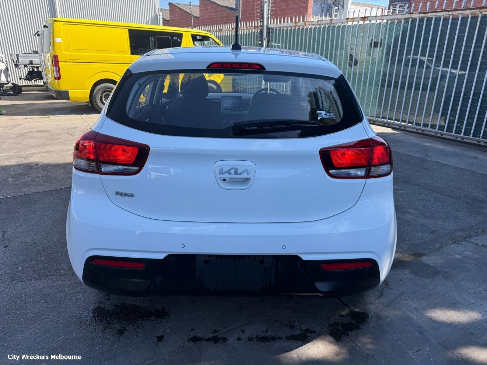 KIA RIO 2023 Left Rear 1/4 Door Glass