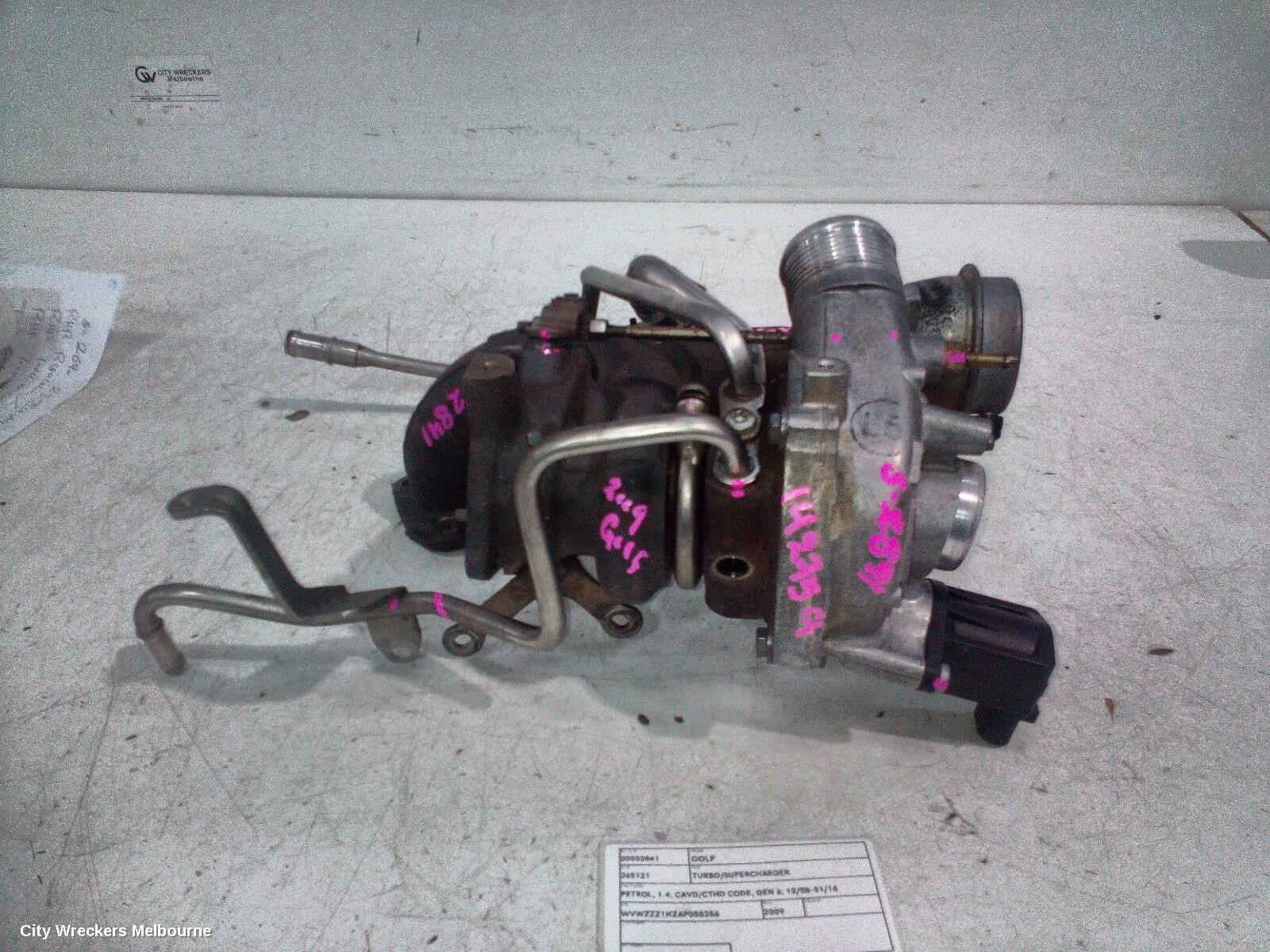 VOLKSWAGEN GOLF 2009 Turbo Supercharger