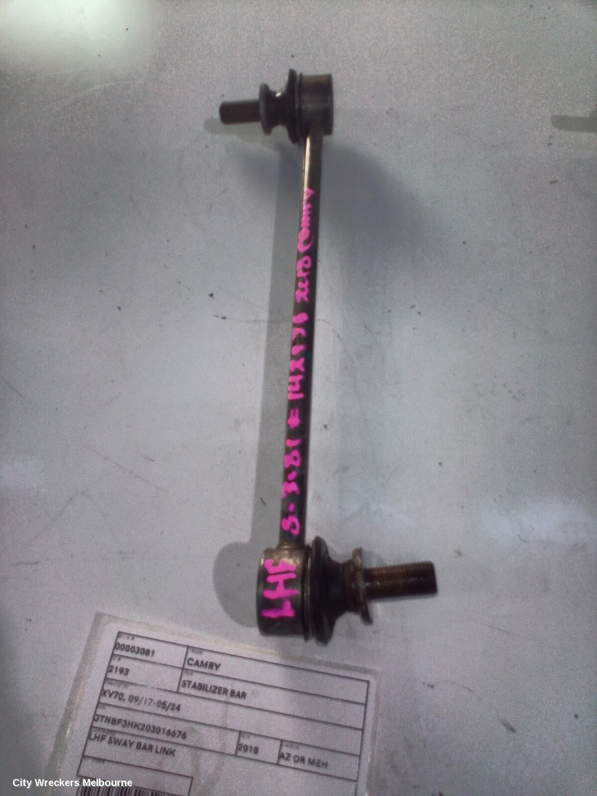 TOYOTA CAMRY 2018 Stabiliser Bar