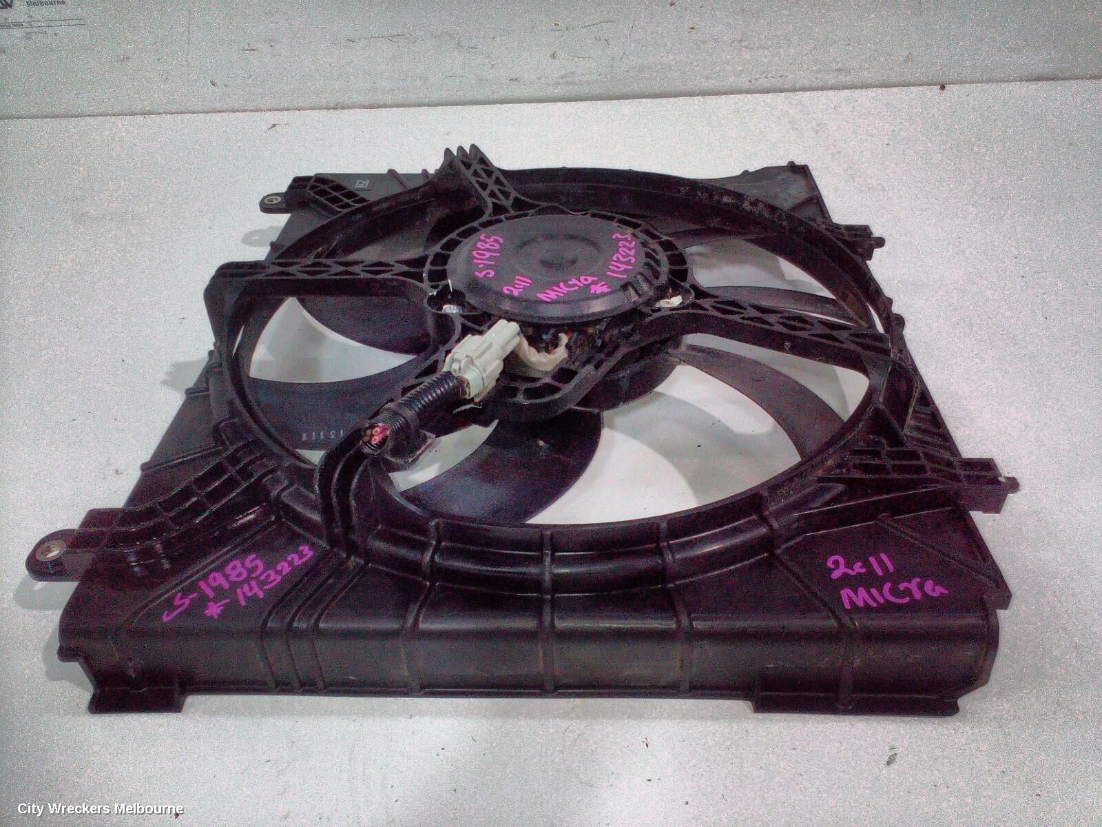 NISSAN MICRA 2011 Fan