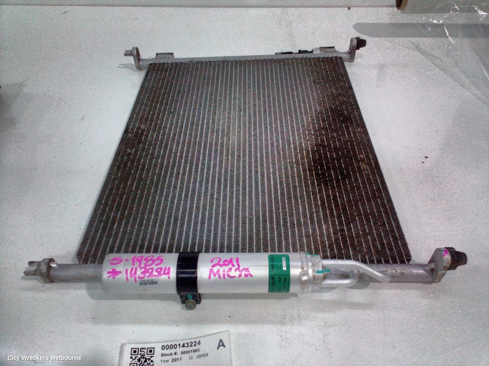NISSAN MICRA 2011 A/C Condenser