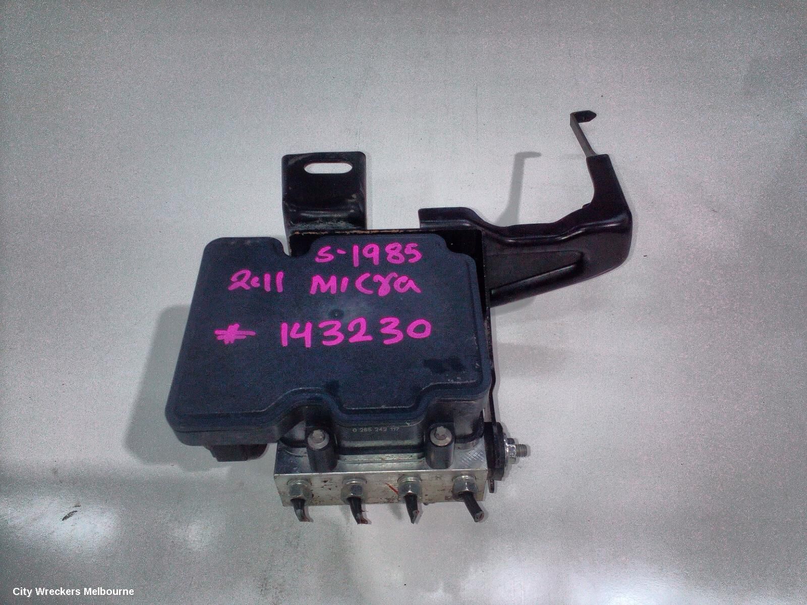 NISSAN MICRA 2011 Abs Pump/Modulator