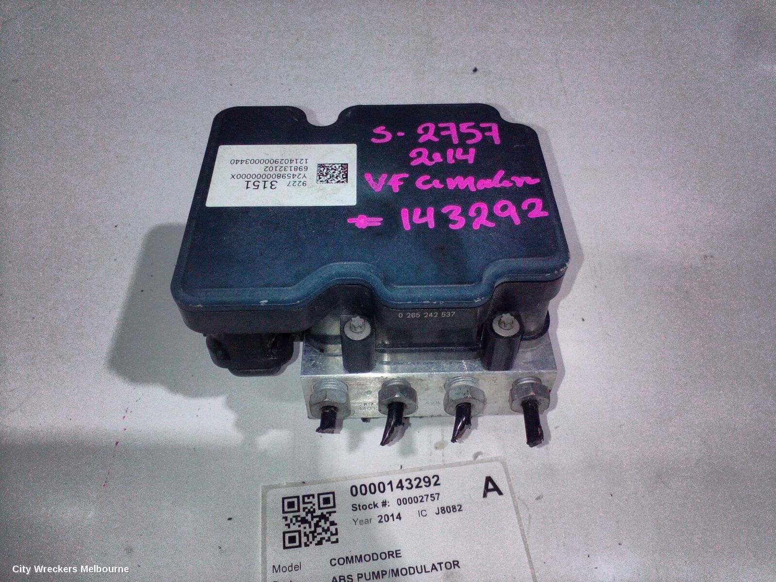 HOLDEN COMMODORE 2014 Abs Pump/Modulator