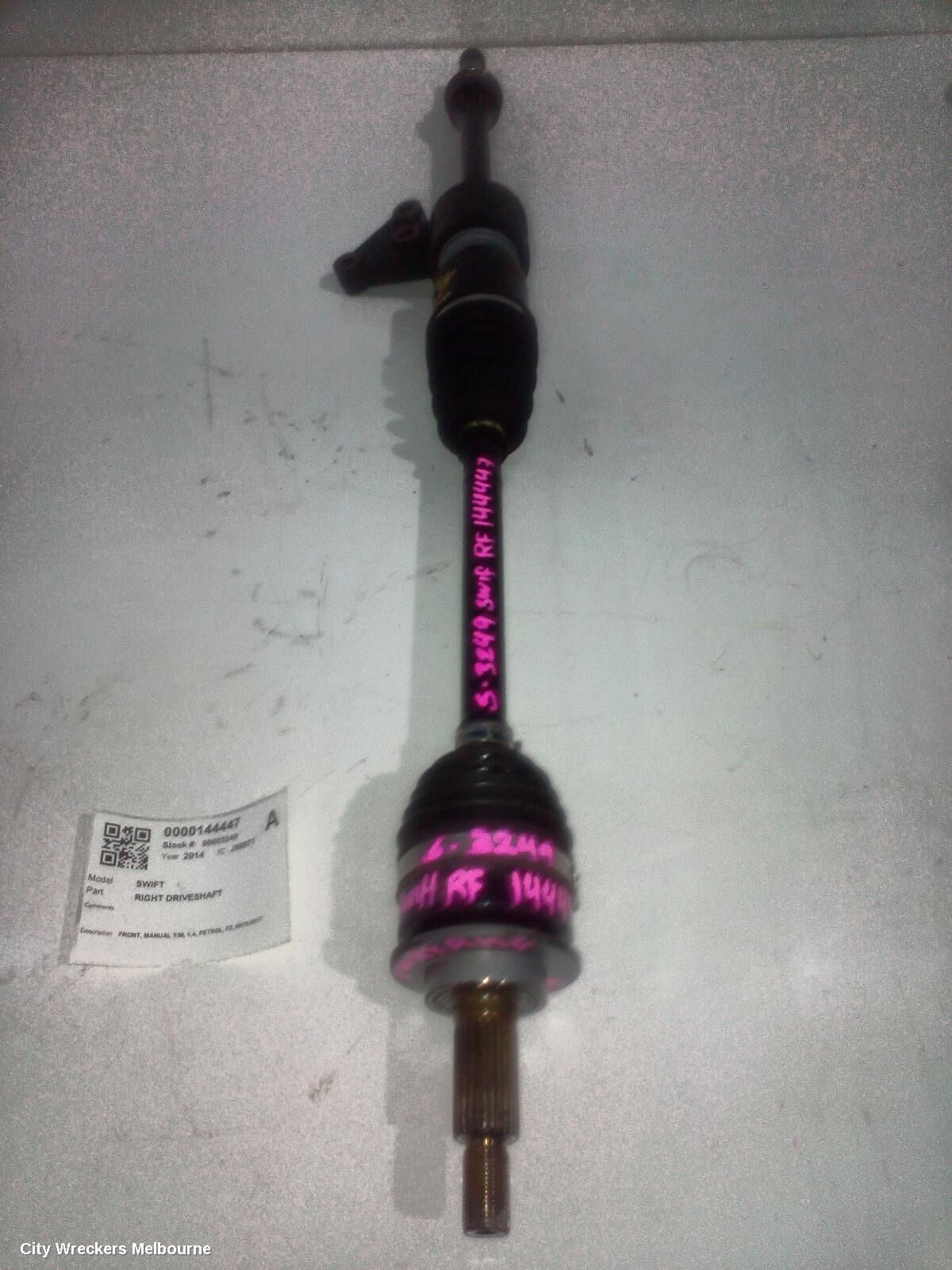 SUZUKI SWIFT 2014 Right Driveshaft