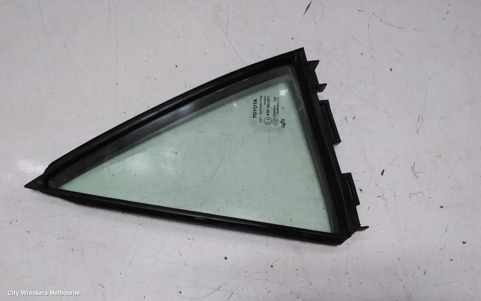 TOYOTA COROLLA 2008 Left Rear 1/4 Door Glass