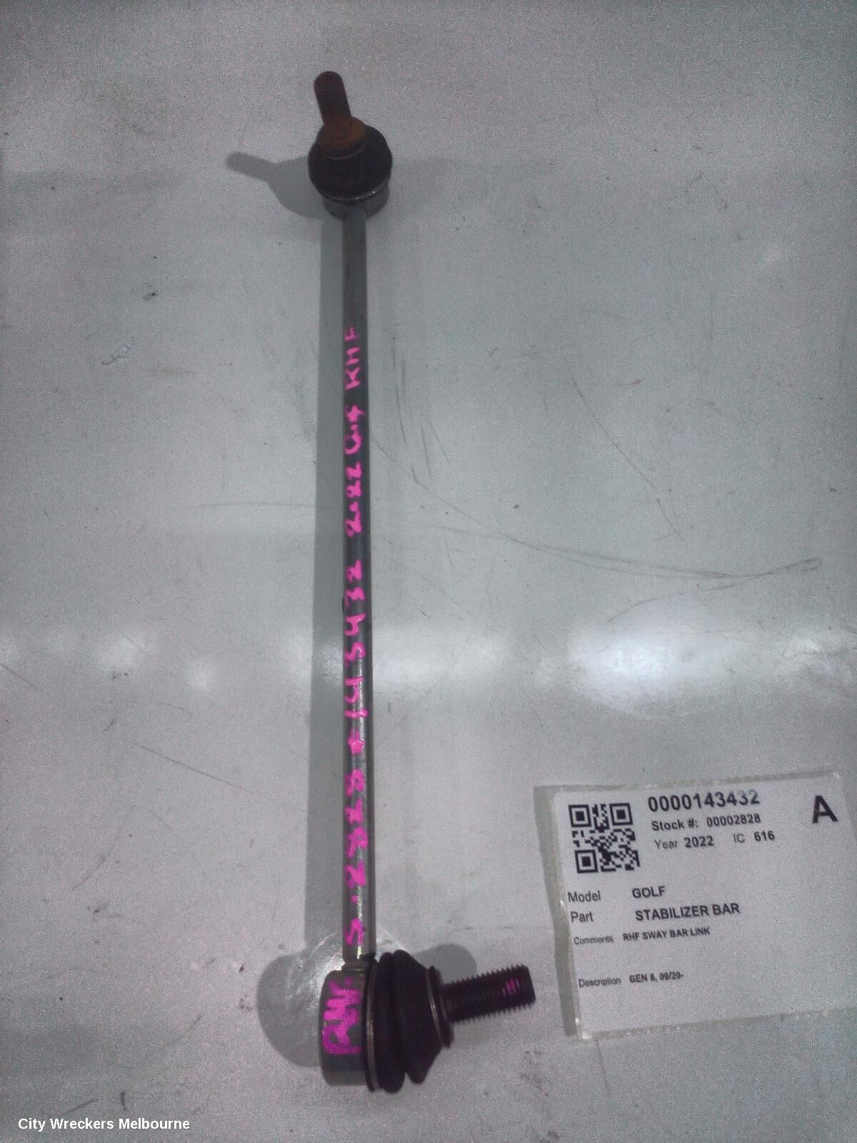 VOLKSWAGEN GOLF 2022 Stabiliser Bar