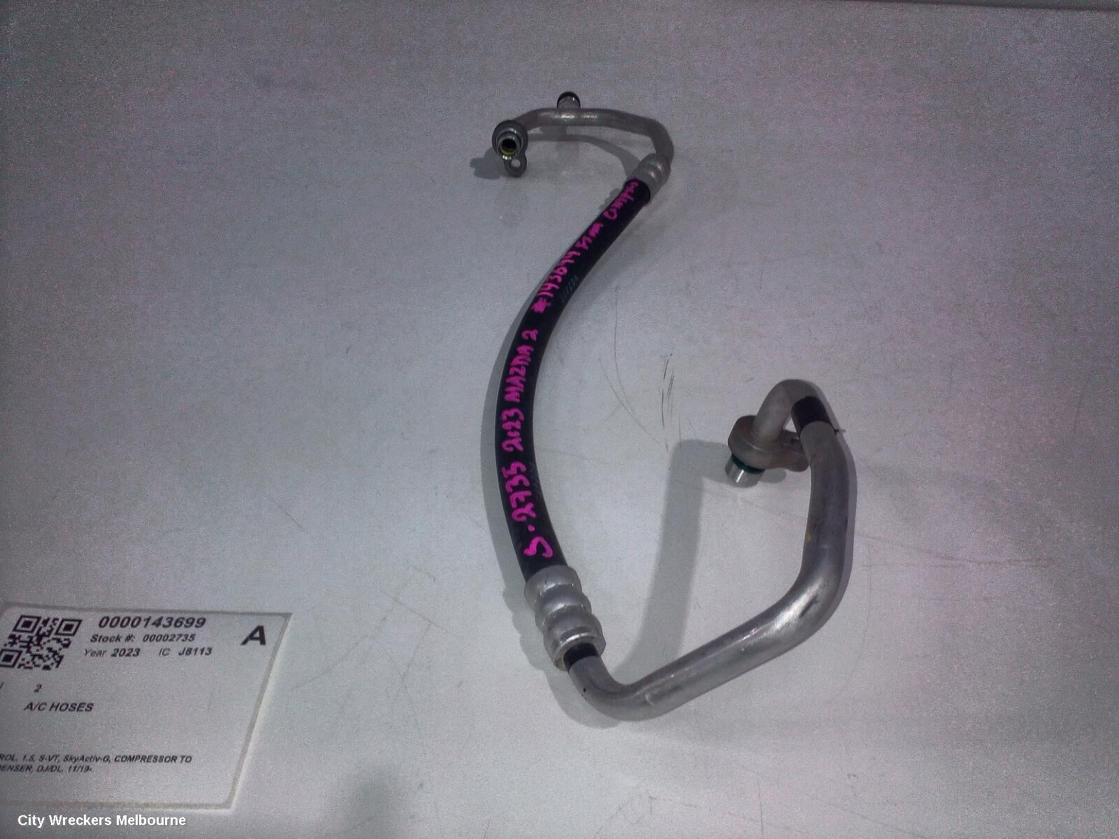 MAZDA 2 2023 A/C Hoses