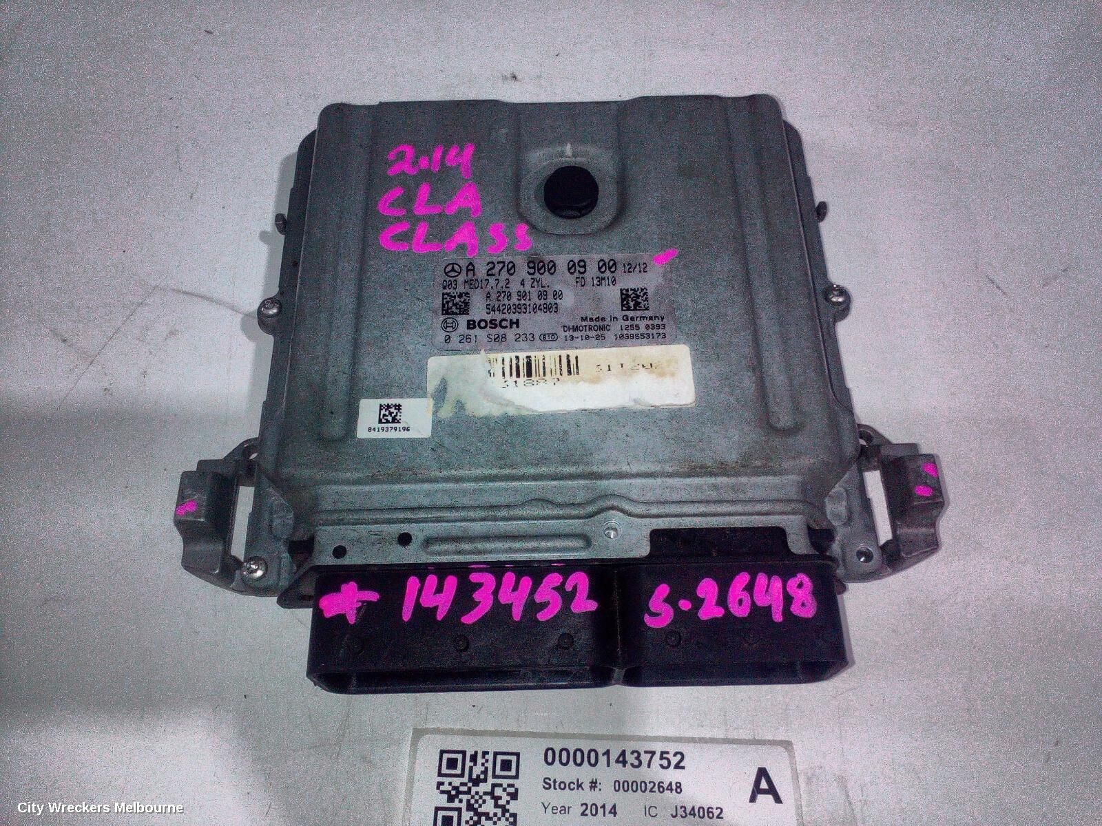 MERCEDES CLA CLASS 2014 Ecu