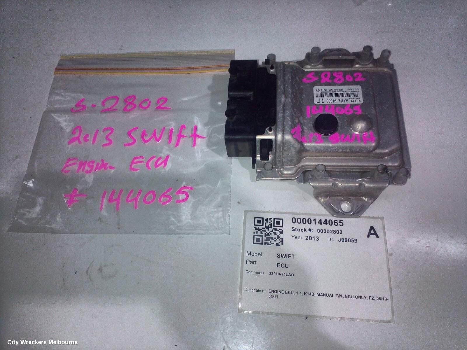 SUZUKI SWIFT 2013 Ecu