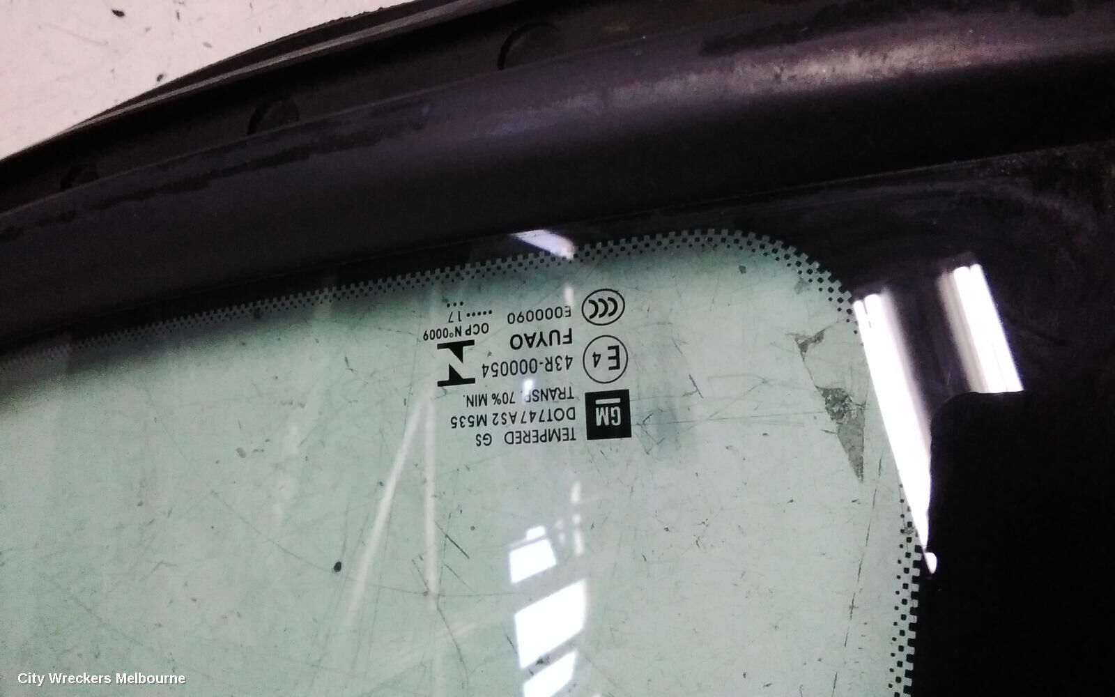 HOLDEN ASTRA 2018 Right Rear 1/4 Door Glass