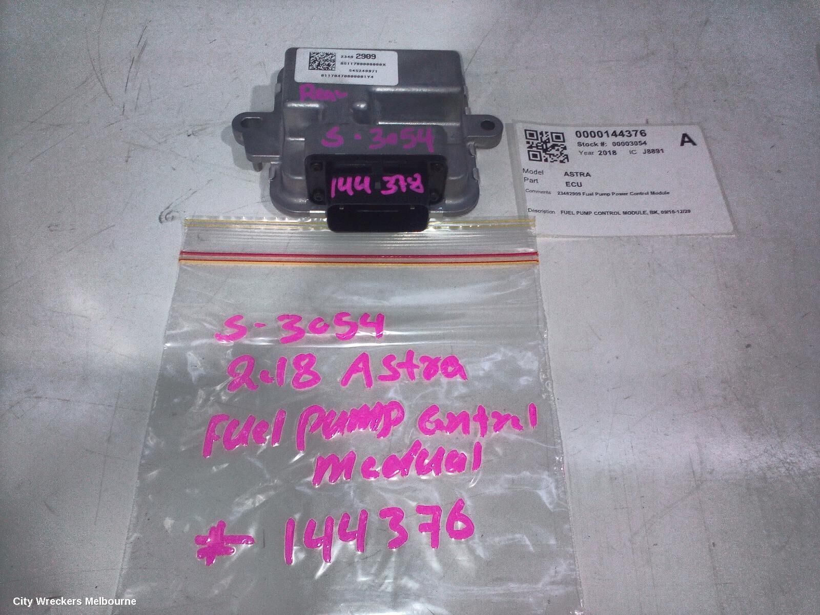 HOLDEN ASTRA 2018 Ecu