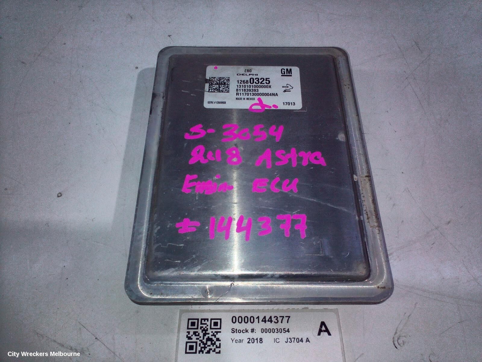 HOLDEN ASTRA 2018 Ecu