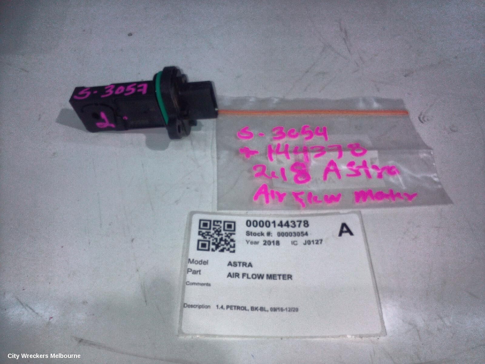 HOLDEN ASTRA 2018 Air Flow Meter