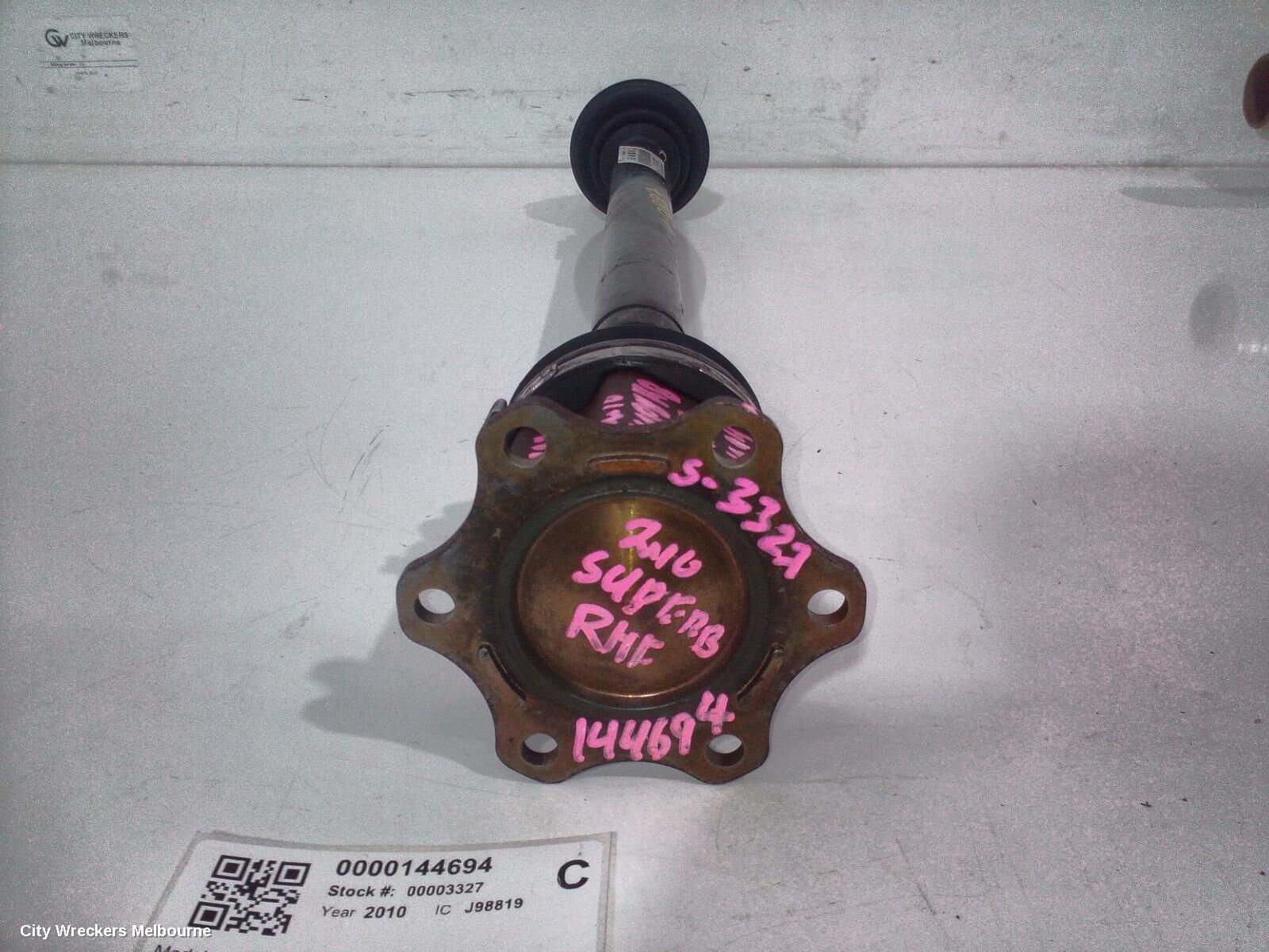 SKODA SUPERB 2010 Right Driveshaft