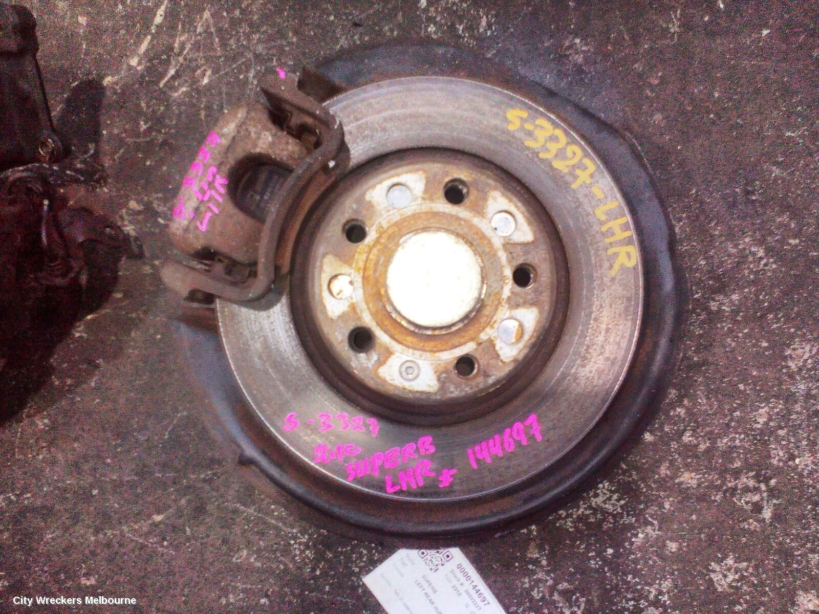 SKODA SUPERB 2010 Left Rear Hub Assembly