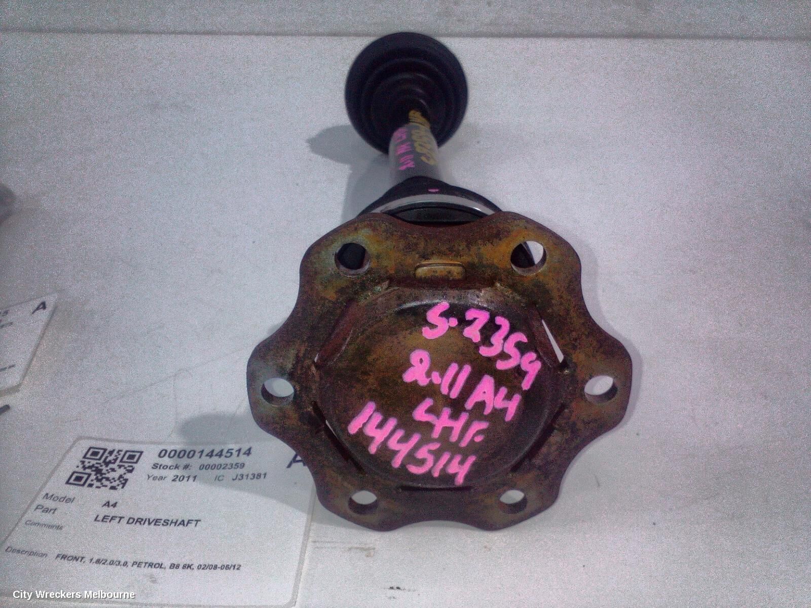 AUDI A4 2011 Left Driveshaft