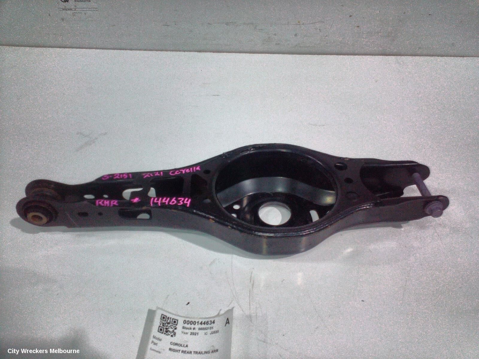 TOYOTA COROLLA 2021 Right Rear Trailing Arm